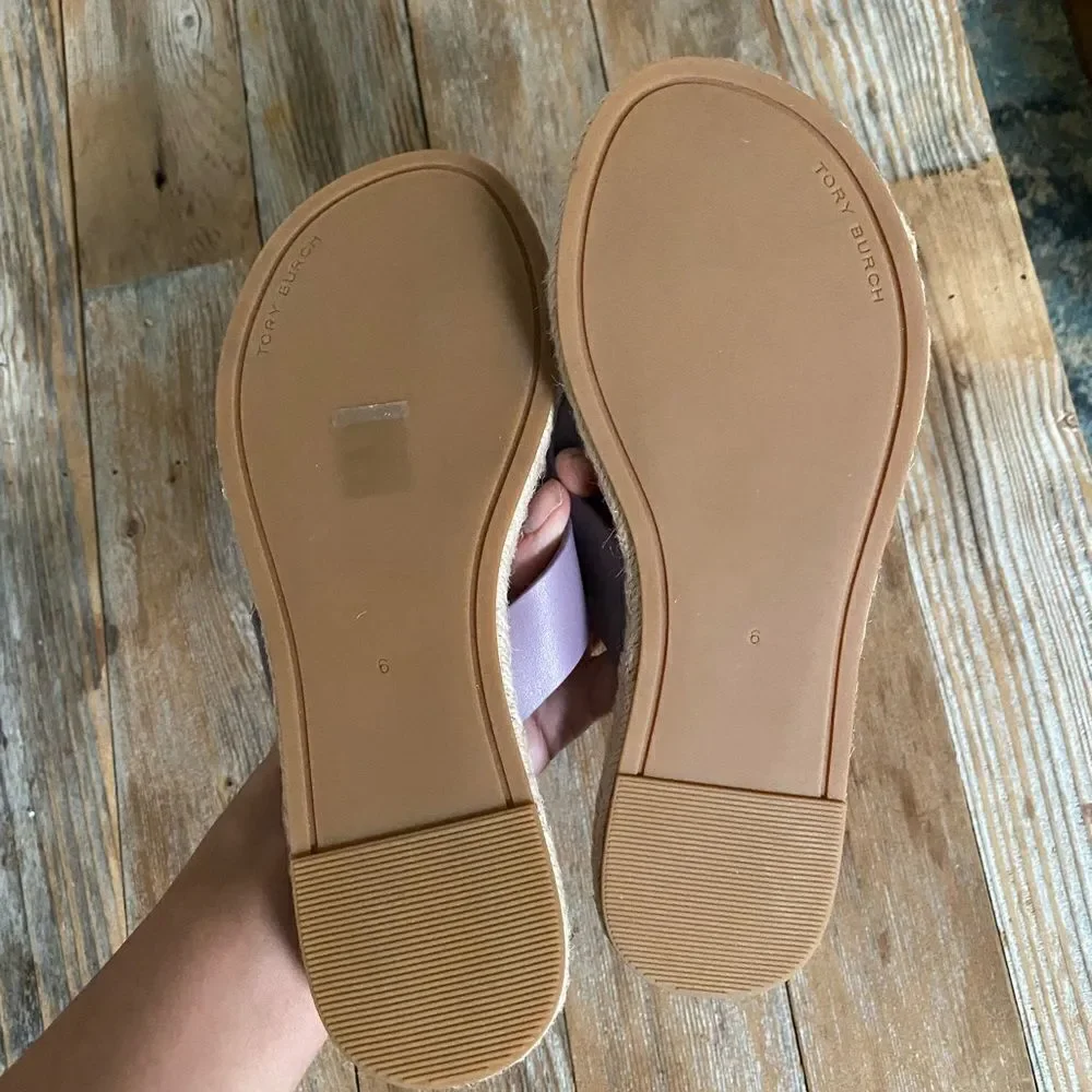 Tory Burch Quilted Espadrille Thong Sandals